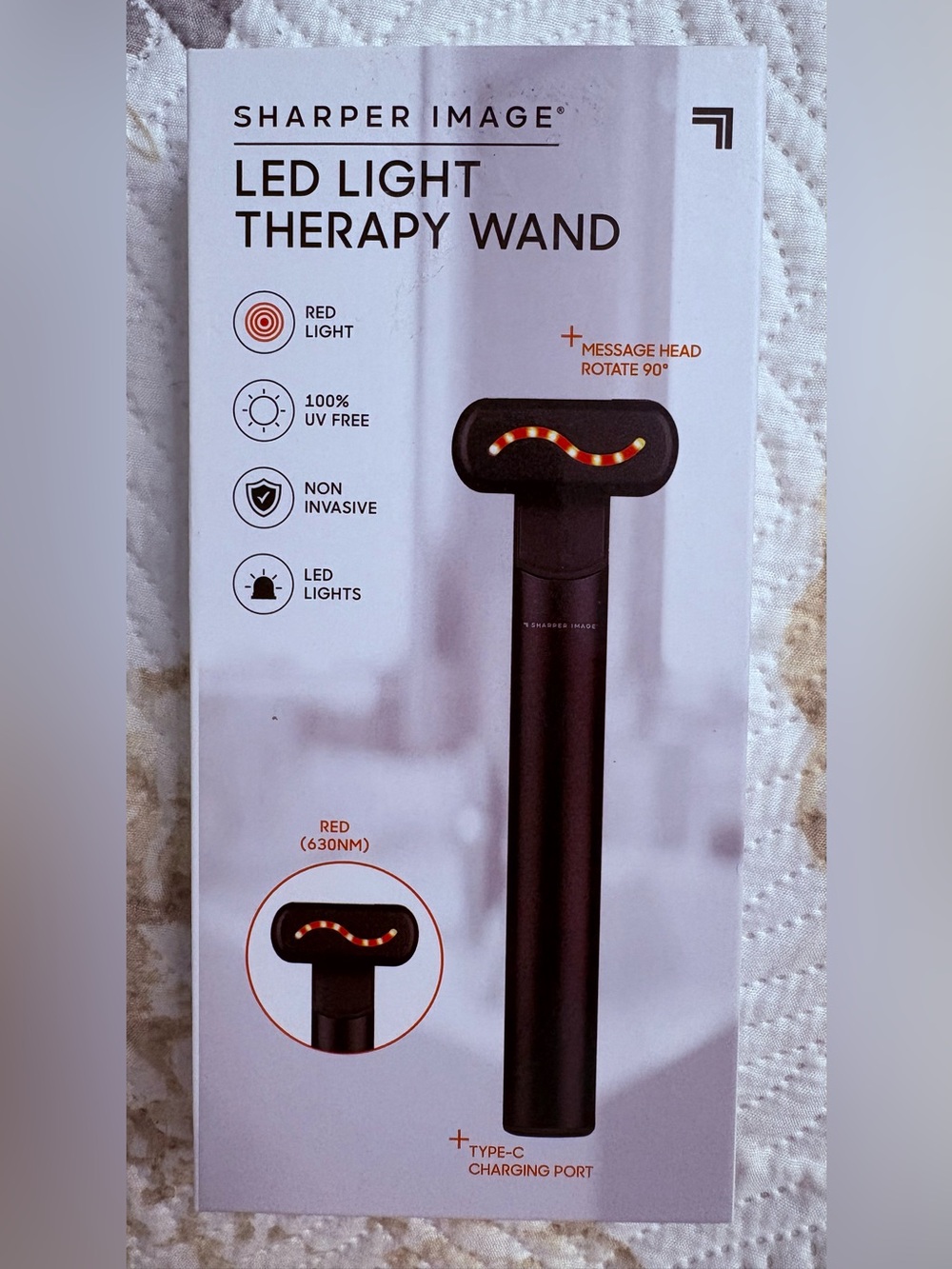 NWOT: Sharper Image: Red Light Therapy Advanced Skin Care Wand